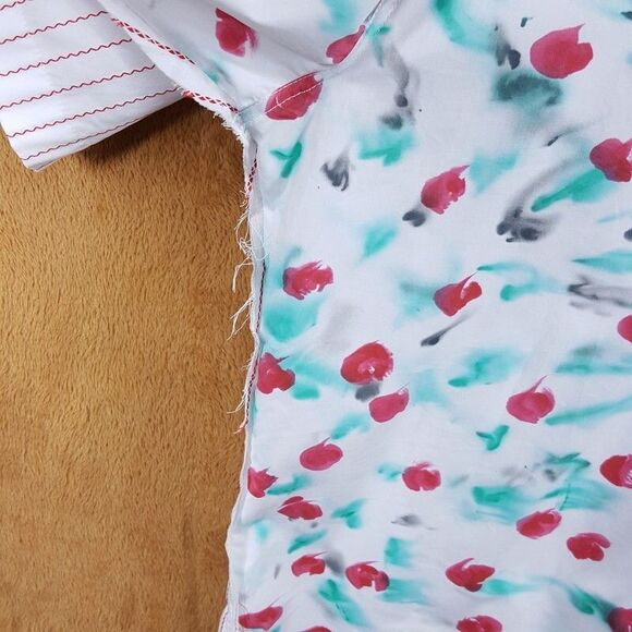 MARNI Shirt Mens Size 52 White Blue Button Up Raw Hem Abstract REVERIE $795 - Picture 6 of 12